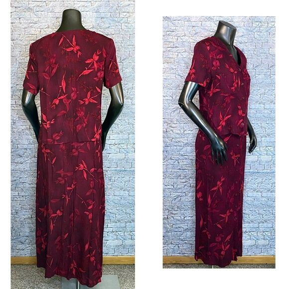 Norton McNaughton Skirt Set Two Piece Women's Size Medium Short Sleeve - Picture 2 of 5